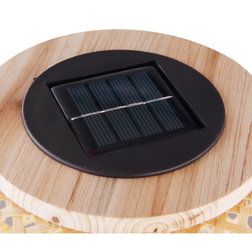 Globo - Éclairage solaire LED/0,06W/3V bambou IP44 600 mAh