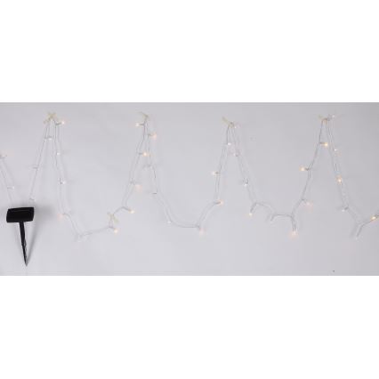 Globo - LED Solar ketting 10 m 50xLED/2,4V IP44 600 mAh