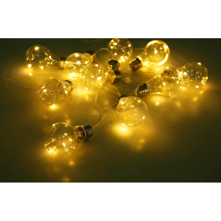 Globo - Guirlande solaire 10xLED/0,06W/3,2V 380 cm IP44