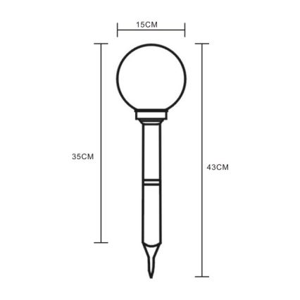 Globo - LED Solar lamp 2xLED/0,06W/1,2V IP44 600 mAh