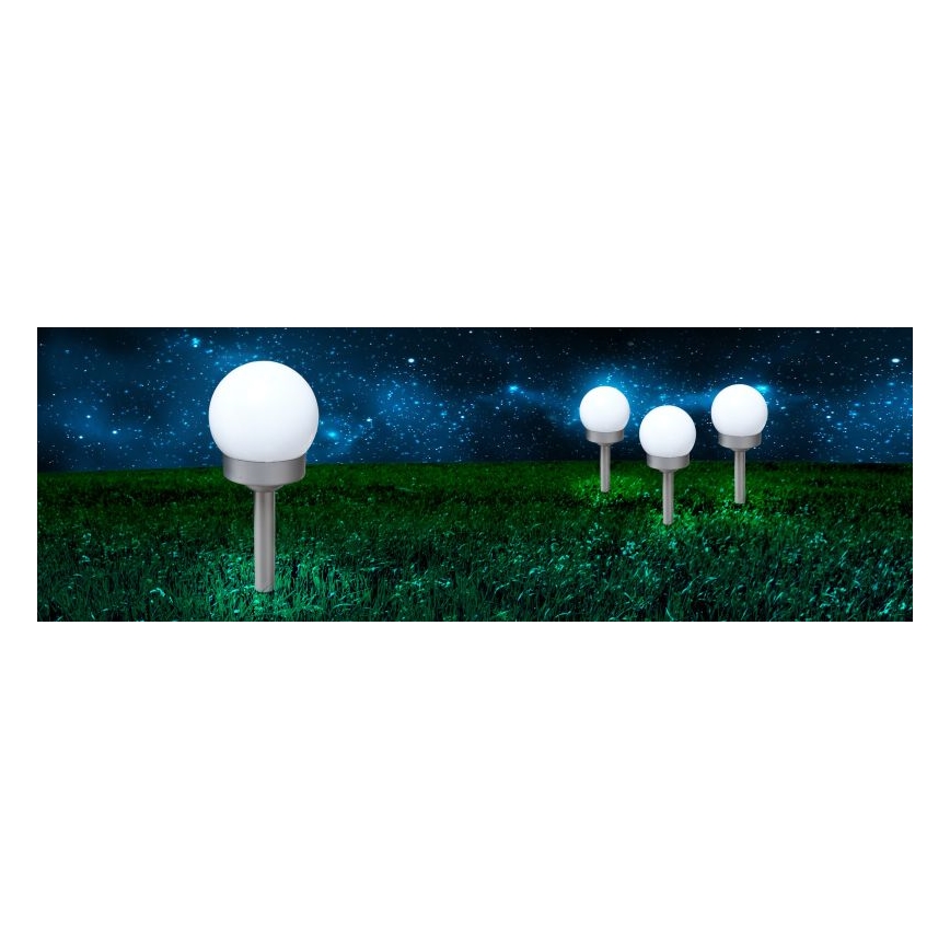 Globo - SET 3x LED Solar lamp LED/0,06W/3V 4000K diameter 10 cm IP44