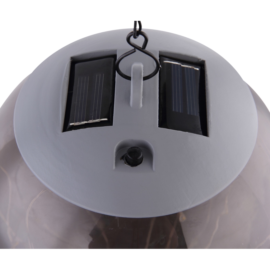 Globo - Suspension chaîne solaire 20xLED/0,06W/1,2V d. 15 cm IP44 600 mAh