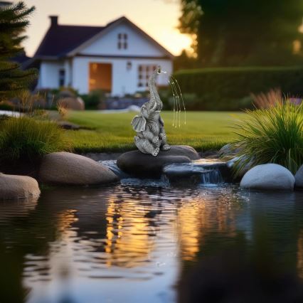 Globo - LED Zonne-Decoratie 20xLED/0,02W/3V IP44 300 mAh olifant