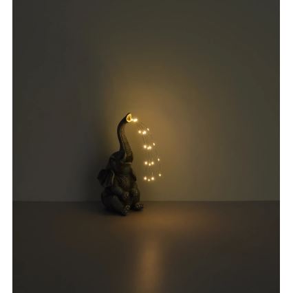 Globo - LED Zonne-Decoratie 20xLED/0,02W/3V IP44 300 mAh olifant