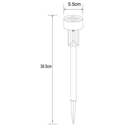 Globo - Lampe solaire LED/0,06W/1,2V IP44