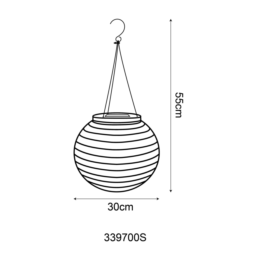Globo - LED Hanglamp met zonne-energie LED/0,5W/3V IP44 300 mAh beige