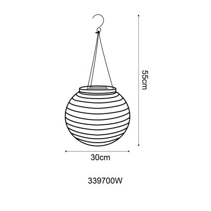 Globo - LED Solar hanglamp LED/0,5W/3V IP44 wit