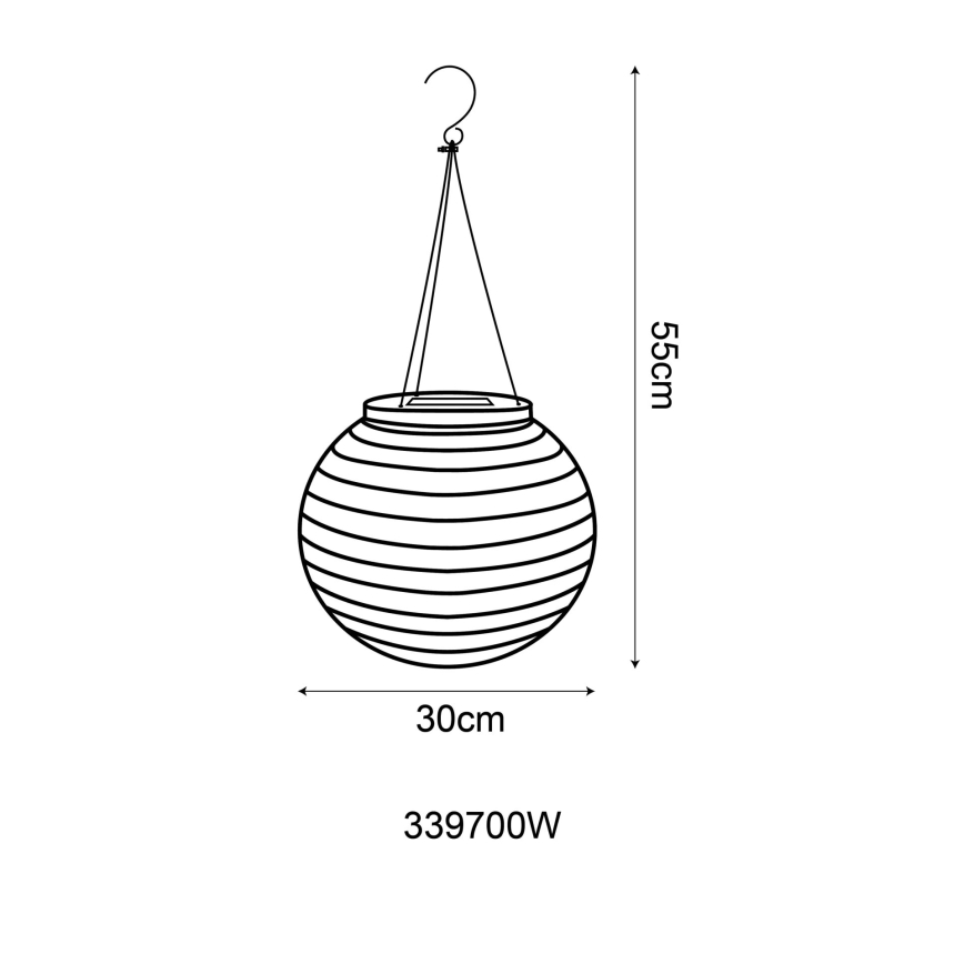 Globo - LED Solar hanglamp LED/0,5W/3V IP44 wit