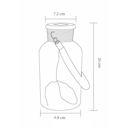 Globo - Éclairage solaire LED/0,6W/3,2V IP44 200 mAh