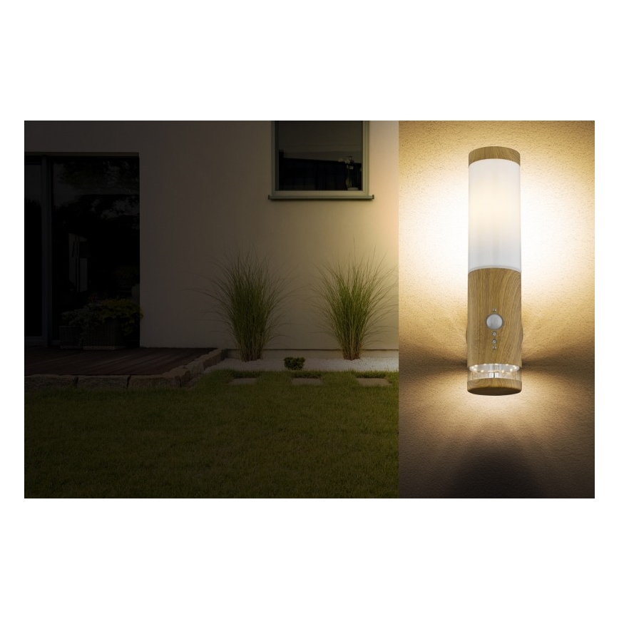 Globo - Wand Lamp voor Buiten met Sensor 1xE27/15W/230V IP44