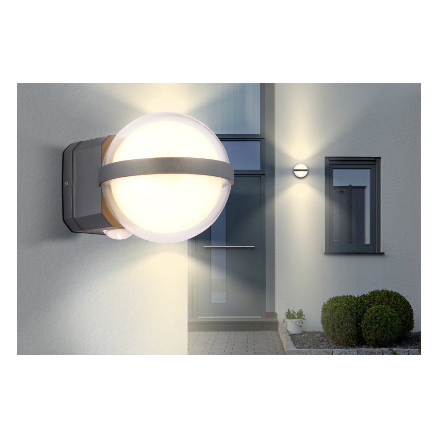 Globo - LED Wandlamp voor buiten LED/12W/230V IP54 zwart