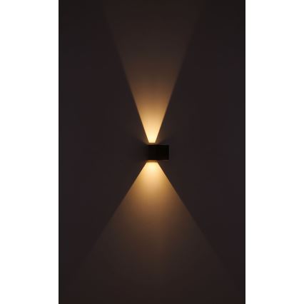 Globo - LED Wandlamp voor buiten 2xLED/3W/230V IP44 bruin