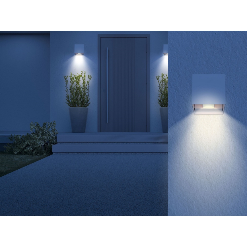 Globo - LED Wandlamp voor buiten 2xLED/3W/230V IP44 wit