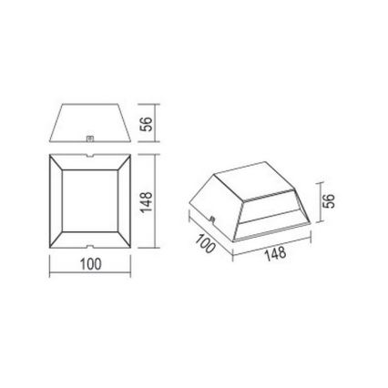 Globo - Applique murale LED extérieure LED/7W/230V IP54 anthracite