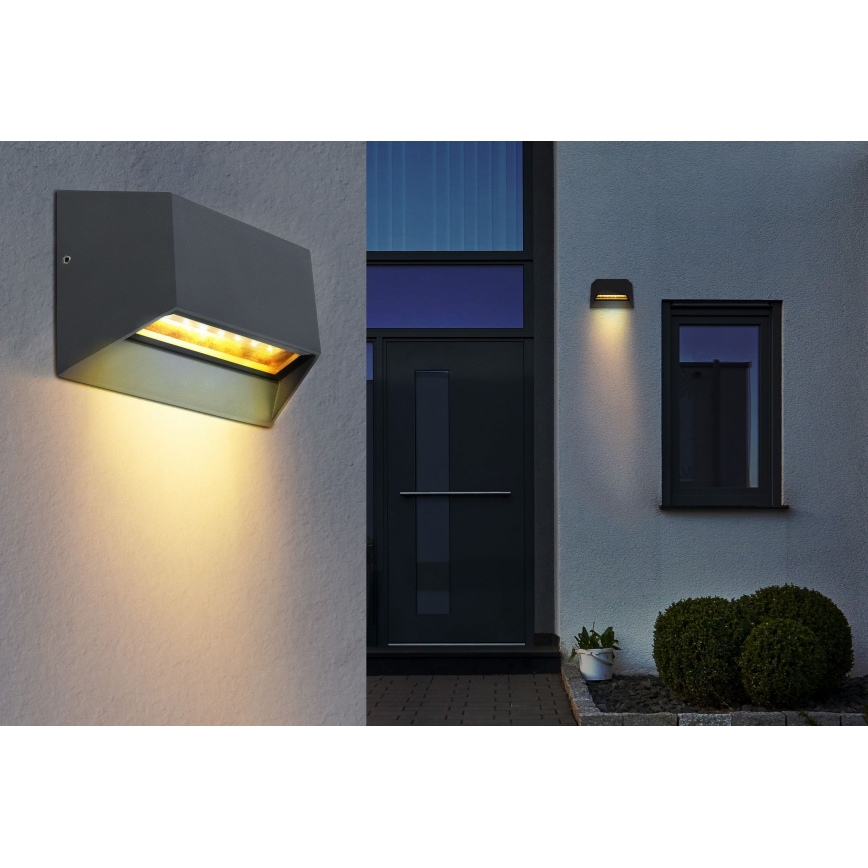 Globo - LED Wandlamp voor buiten LED/7W/230V IP54 antraciet