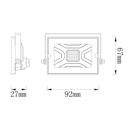 Globo 34247W - LED Schijnwerper HELGA LED/10W/230V IP65