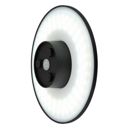 Globo - Applique murale LED extérieure LED/15W/230V 3000/4000/6000K Ø 25,2 cm IP44 noir