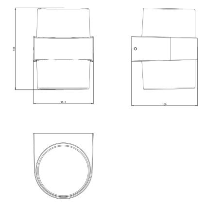Globo - Applique murale d'extérieur LED/10W/230V 3000K IP44