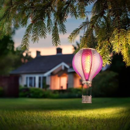 Globo - Décoration solaire suspendue 20xLED/0,5W/3V IP44 montgolfière