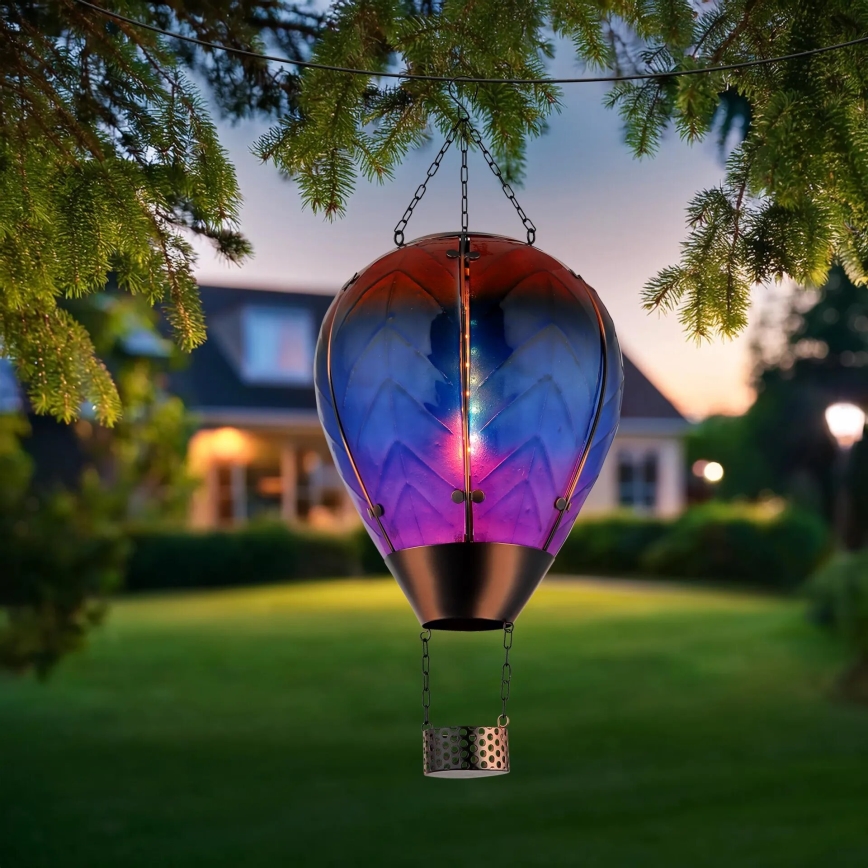Globo - LED Hanger zonnedecoratie 24xLED/0,2W/3V IP44 Vliegende ballon