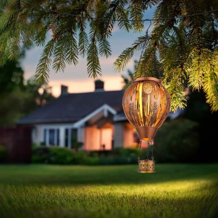 Globo - Décoration solaire suspendue 12xLED/0,02W/3V IP44 montgolfière