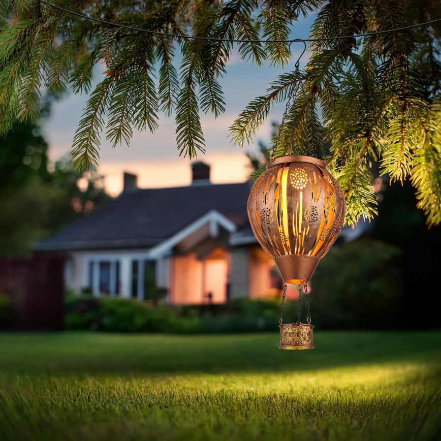 Globo - Décoration solaire suspendue 12xLED/0,02W/3V IP44 montgolfière