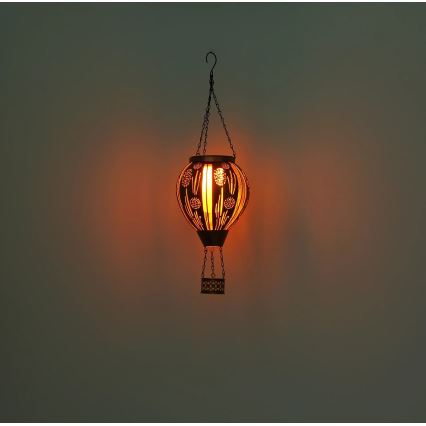 Globo - Décoration solaire suspendue 12xLED/0,02W/3V IP44 montgolfière