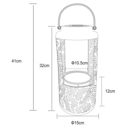 Globo - LED Solar lamp LED/0,06W/3V 3000K IP44