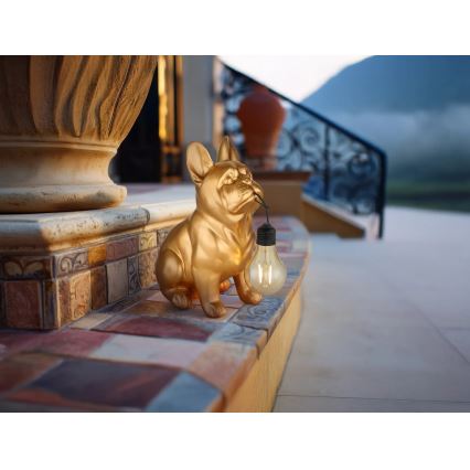 Globo - Luminaire solaire LED 3V IP44 300 mAh, chien doré