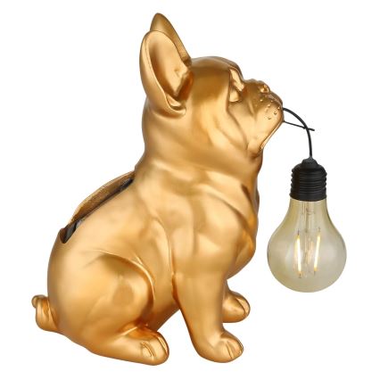 Globo - Luminaire solaire LED 3V IP44 300 mAh, chien doré