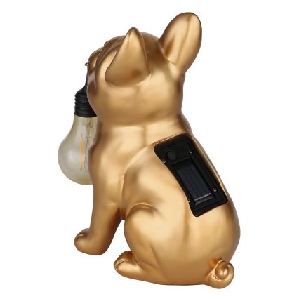 Globo - Luminaire solaire LED 3V IP44 300 mAh, chien doré