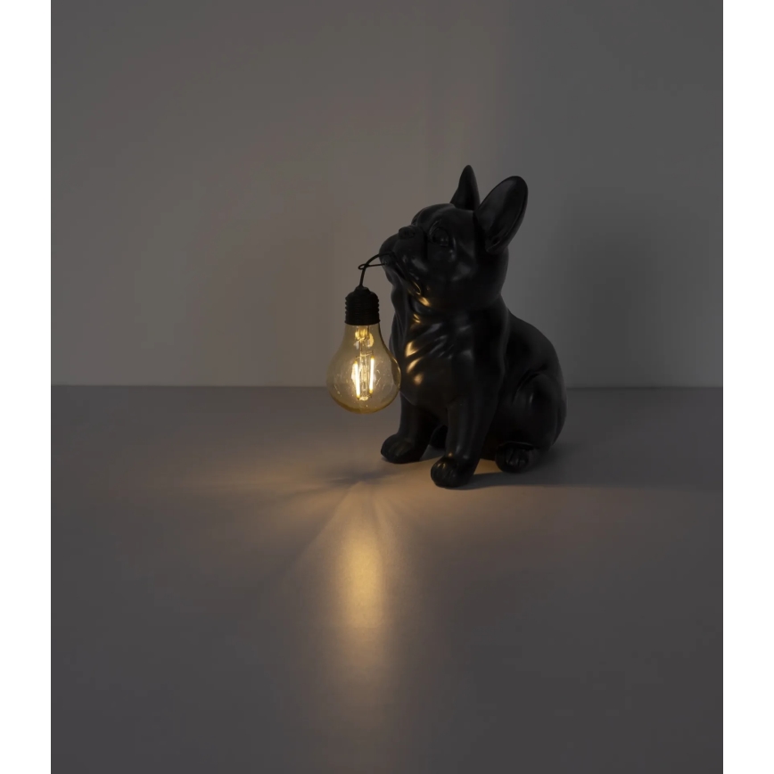 Globo - LED solarlamp LED/3V IP44 300 mAh zwarte hond