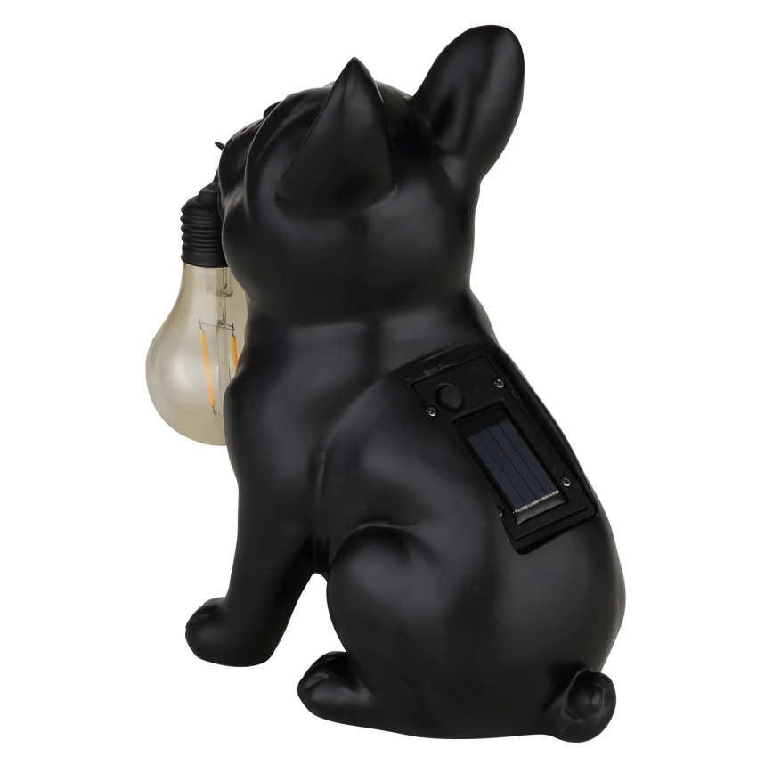 Globo - LED solarlamp LED/3V IP44 300 mAh zwarte hond