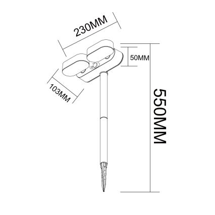 Globo - LED Zonne-energie lamp met sensor LED/7,2W/3V IP44 1200 mAh