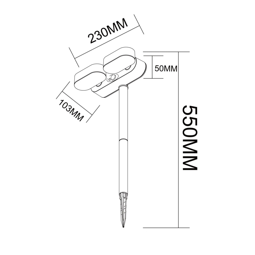 Globo - LED Zonne-energie lamp met sensor LED/7,2W/3V IP44 1200 mAh