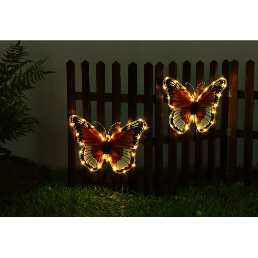 Globo - LED zonnelamp LED/3V IP44 200 mAh vlinder