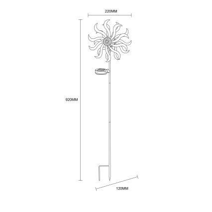 Globe - Décoration solaire LED/0,06W/3,2V IP44 300 mAh