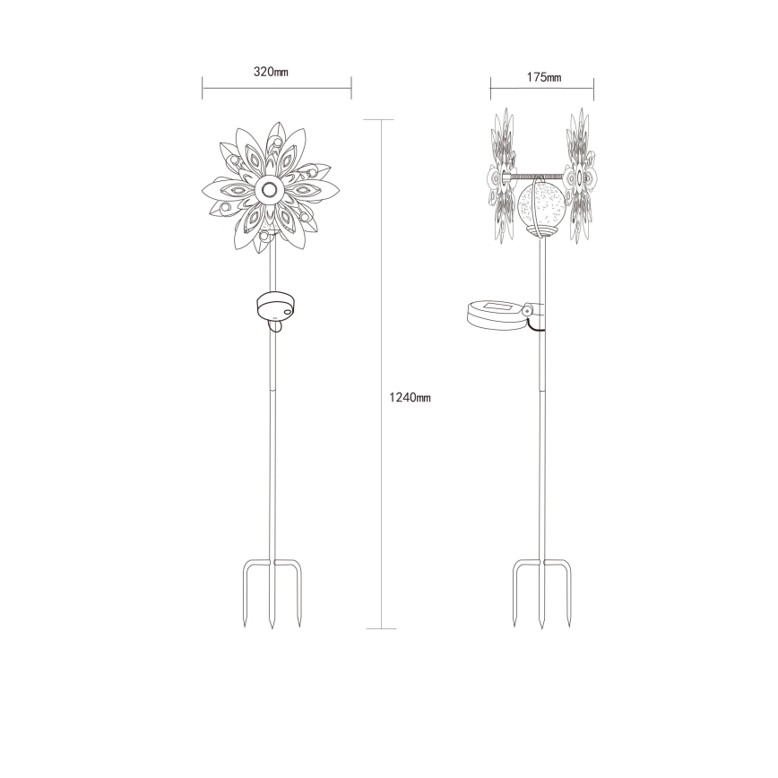 Globo - Décoration solaire LED/0,02W/3V IP44