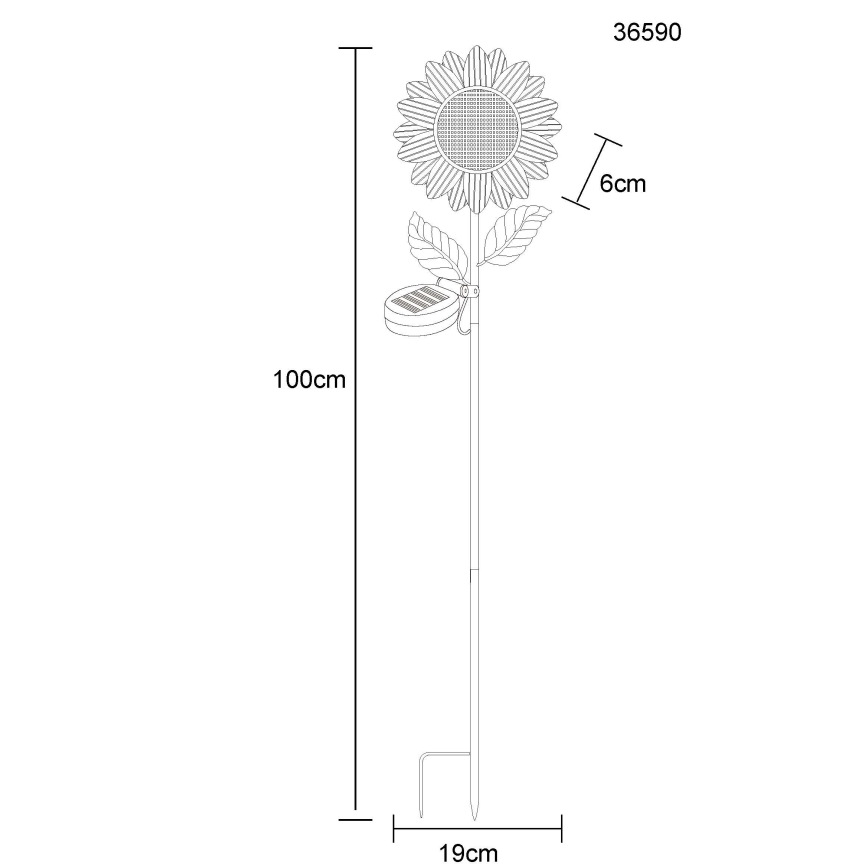 Globo - Luminaire solaire LED 200xLED/3V IP44 600 mAh en forme de fleur