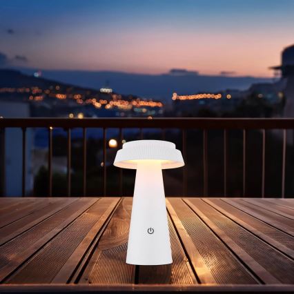 Globo - Lampe solaire tactile à intensité variable LED/4W/3,7W IP54 blanc