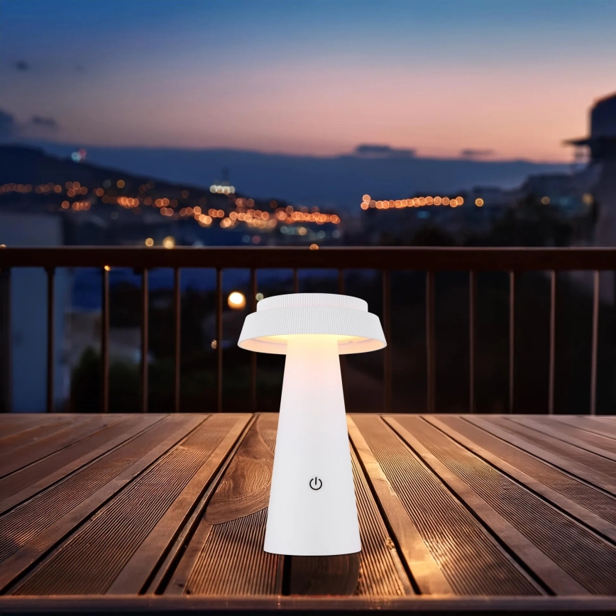 Globo - Lampe solaire tactile à intensité variable LED/4W/3,7W IP54 blanc
