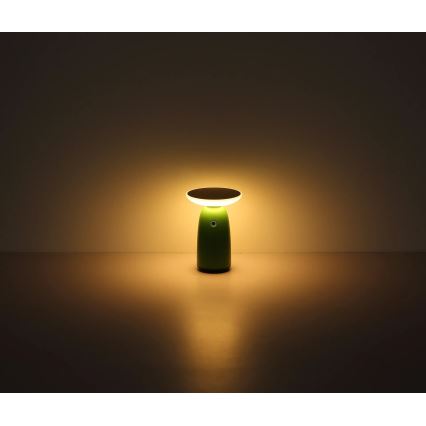 Globo - LED Dimbaar zonne- aanraken lamp LED/10W/3,7V IP54 groen