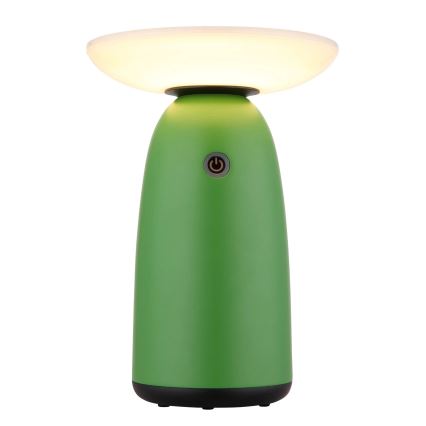 Globo - LED Dimbaar zonne- aanraken lamp LED/10W/3,7V IP54 groen
