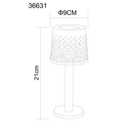 Globo - LED Solar lamp LED/0,06W/3,2V 3000K IP44 zwart