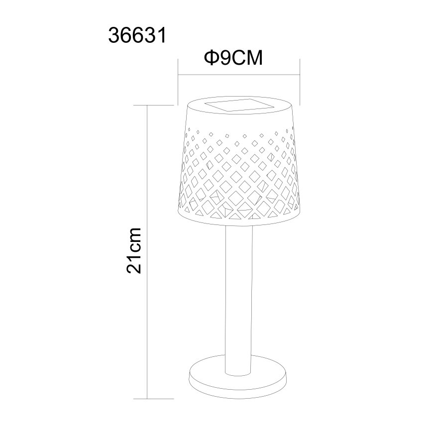 Globo - LED Solar lamp LED/0,06W/3,2V 3000K IP44 zwart