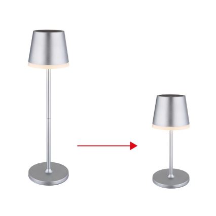 Globo - LED Solar lamp LED/0,6W/3V 3000K IP44 1200 mAh mat chroom