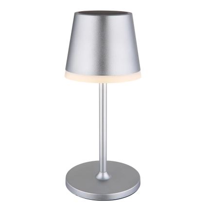 Globo - LED Solar lamp LED/0,6W/3V 3000K IP44 1200 mAh mat chroom