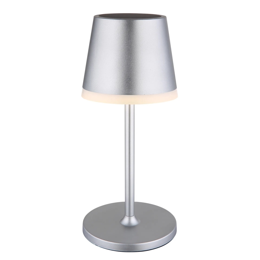 Globo - LED Solar lamp LED/0,6W/3V 3000K IP44 1200 mAh mat chroom