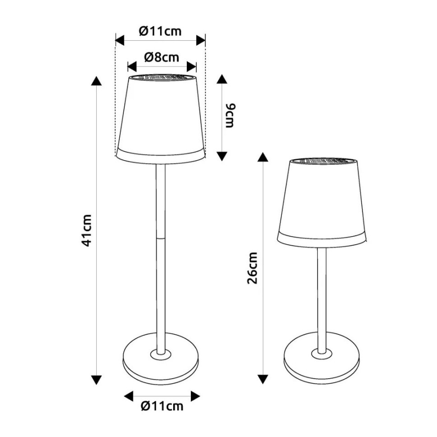 Globo - LED Solar lamp LED/0,6W/3V 3000K IP44 1200 mAh mat chroom