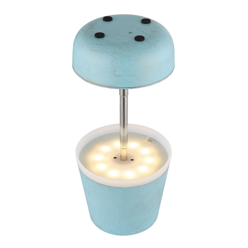 Globo - LED Solar lamp 10xLED/0,06W/3V IP44 800 mAh blauw